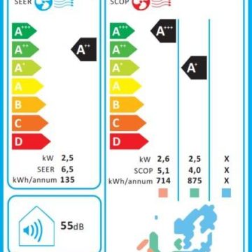 GREE sieninis oro kondicionierius PULAR GWH12AGB-K6DNA1A/I + GWH12AGB-K6DNA1A/O 3,2/3,4 kW - TavoSildymas.eu