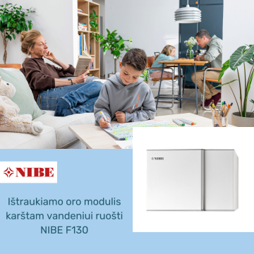 Ištraukiamo oro modulis karštam vandeniui ruošti NIBE F130 - TavoSildymas.eu