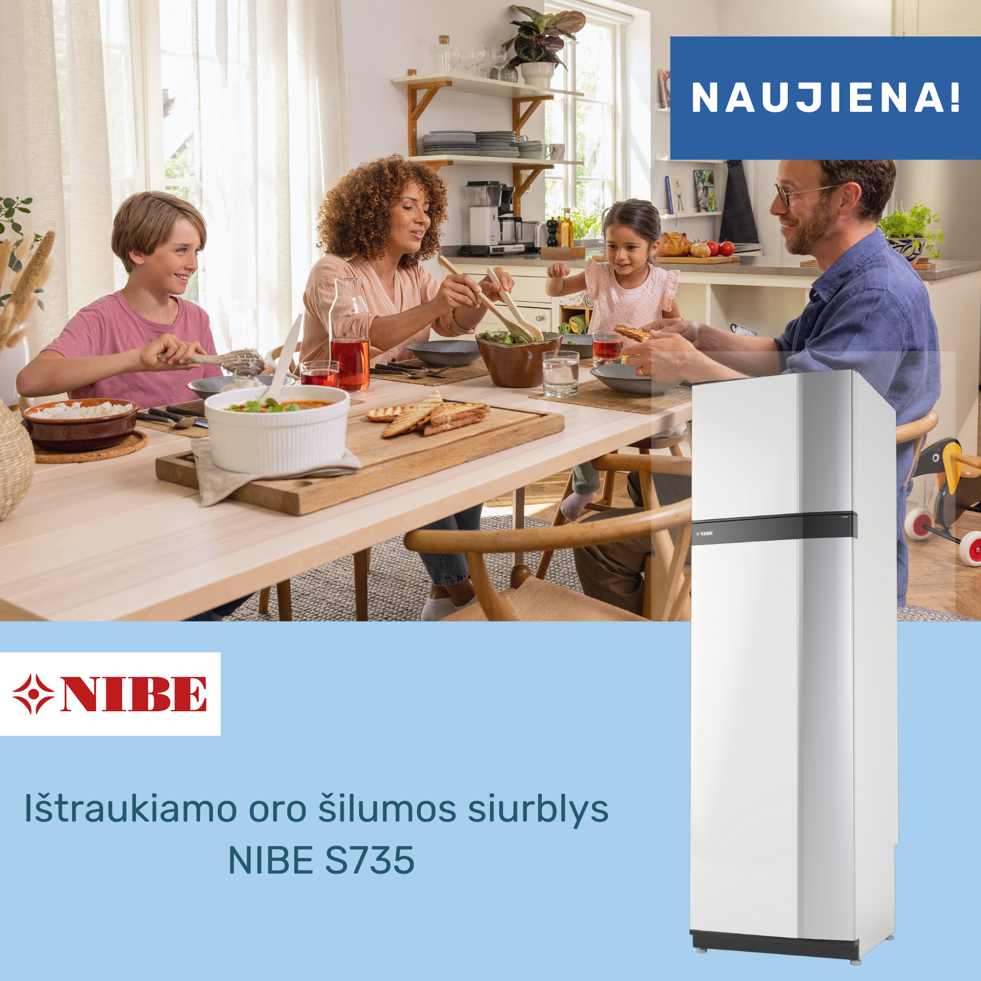 Ištraukiamo oro šilumos siurblys NIBE S735 - TavoSildymas.eu