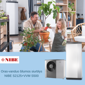 Oras-vanduo šilumos siurblys NIBE S2125+VVMS500 (20 kw) - TavoSildymas.eu