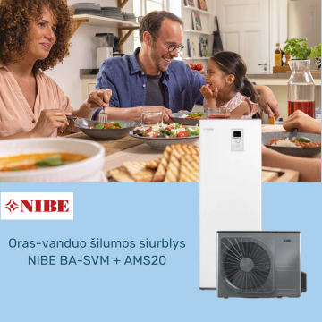 Oras-vanduo šilumos siurblys NIBE Split BA-SVM(E) + AMS20 - TavoSildymas.eu