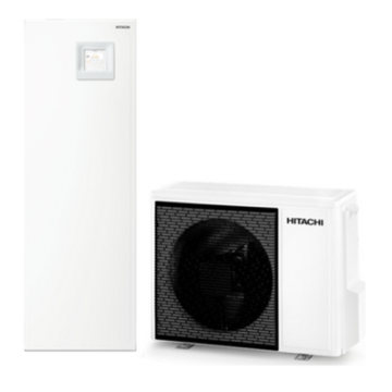 Šilumos siurblys oras-vanduo HITACHI Yutaki AirH2O 600 SCombi 8 kw su integr. 220 ltr.talpa 1Ø -20 - TavoSildymas.eu
