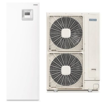 Šilumos siurblys oras-vanduo HITACHI Yutaki SCombi 11 kw su integr. 220 ltr.talpa 3Ø -25 - TavoSildymas.eu