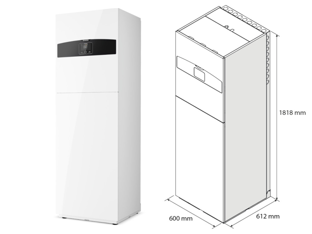Šilumos siurblys Oras-Vanduo Ariston Nimbus R32, Compact, 80 S T Net 11.74 kW Φ3, su integruotu 177l vandens šildytuvu ir Wi-Fi - TavoSildymas.eu